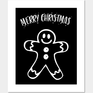 Merry Christmas Gingerbread Man Posters and Art